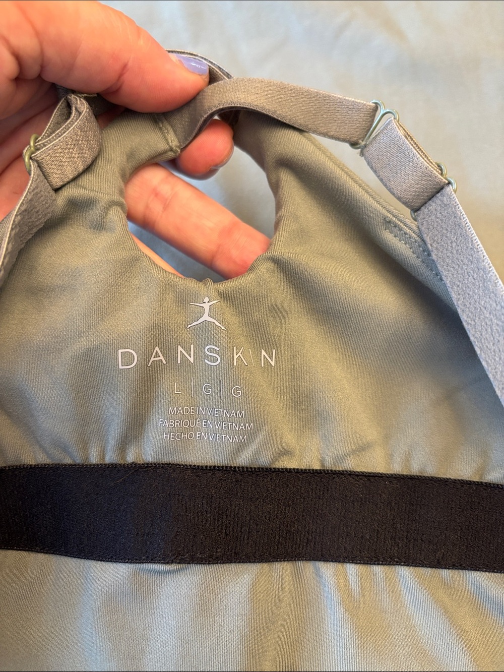 ❌SOLD!❌ Danskin Skinny Strap Active Mini Dress L Sage Green Shorts Romper - Picture 14 of 16